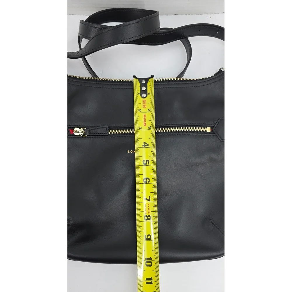 Longchamp Cavalcade Black Leather Crossbody Bag Gold Hardware L1325888 001 - Picture 8 of 8